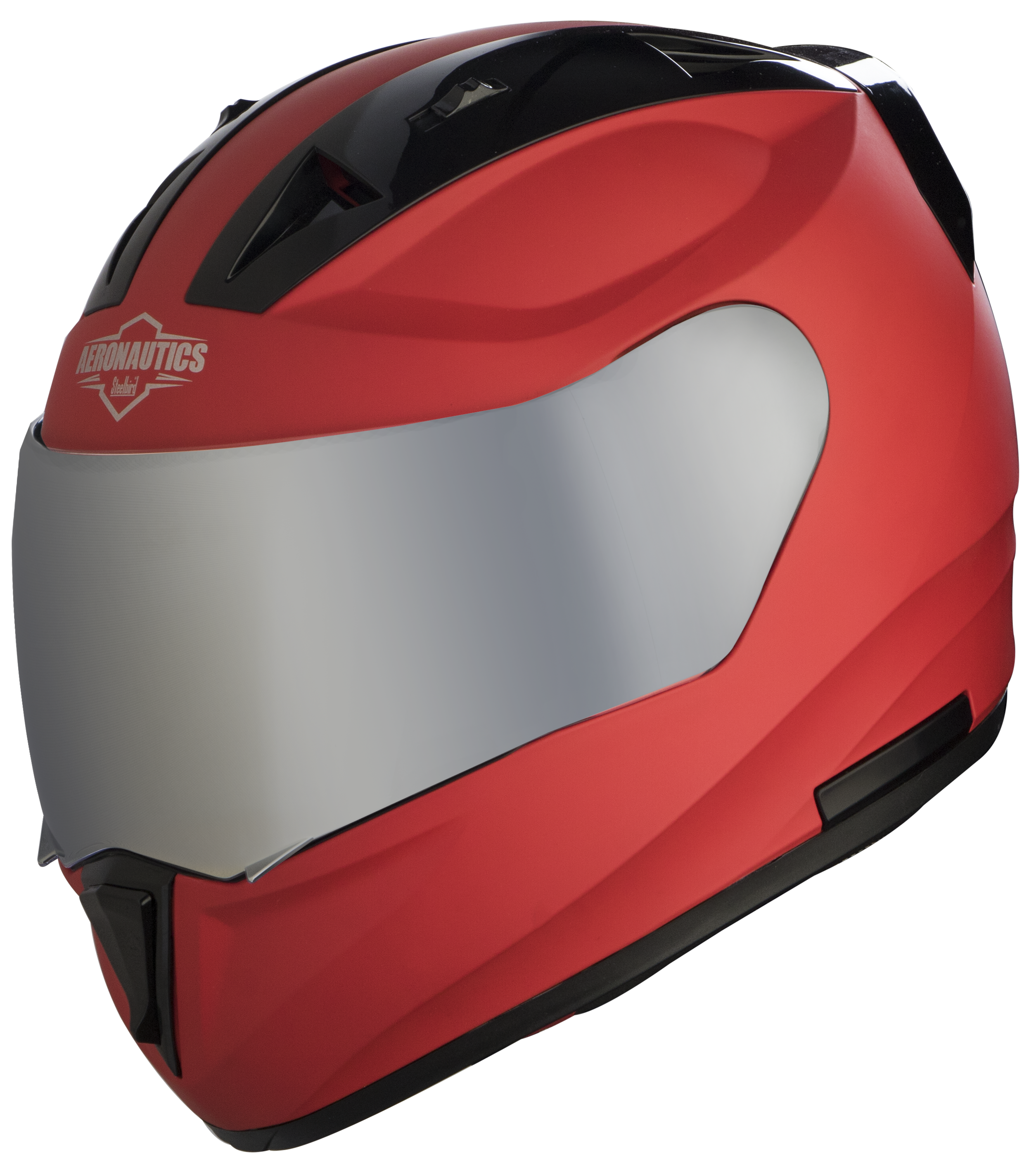 SA-1 Aeronautics Mat Sports Red ( Fitted With Clear Visor Extra Silver Chrome Visor Free)